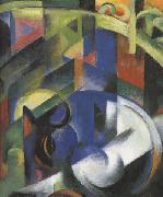 Franz Marc Details of Painting with Cattle (mk34) oil